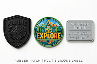 do pvc rubber label design, silicone label, rubber patch