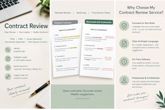 review and redline contracts, msas, sows and vendor agreements