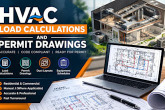 provide hvac load calculations and hvac permit drawings