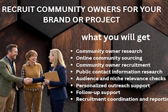 recruit community owners for your brand or project