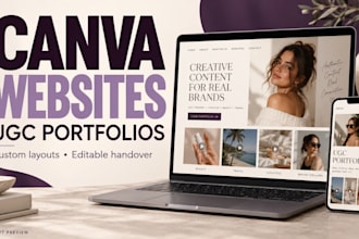 design a stylish canva website or ugc portfolio