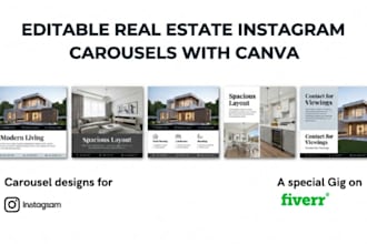 create real estate instagram carousel design in canva