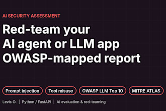 red team your ai agent or llm app and deliver an owasp mapped security report