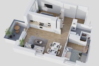 create realistic 3d floor plans for real estate marketing