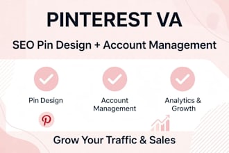be your pinterest virtual assistant for pin design and account management