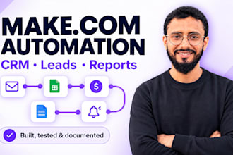 build make com automations for crm, lead routing and ai workflows