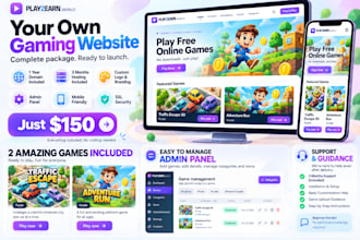 build a ready to launch HTML5 arcade gaming website