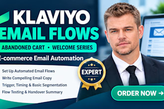 create klaviyo email automation abandoned cart welcome flow email marketing