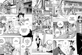 draw professional webtoon panels and comic illustrations