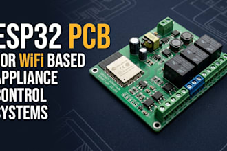 design esp32 pcb for wifi based appliance control system