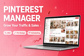 be your pinterest manager for any niche with SEO pins