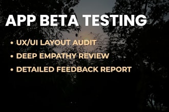 provide product management and UX review for your app
