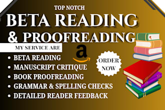 beta read, critique, proofread and edit your book or novel manuscript