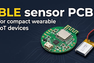 design ble sensor  pcb for compact wearable iot devices