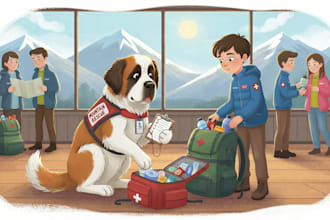 children story book illustration, children book illustration, KDP illustration