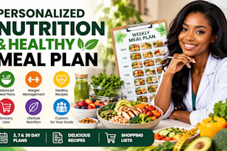 create a personalized nutrition and healthy meal plan
