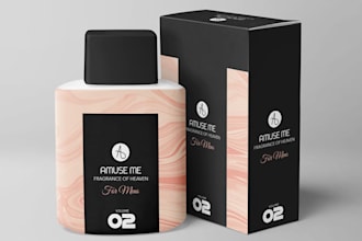 create luxury perfume label, logo, cosmetics with custom label