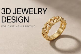 design 3d jewelry model for casting, matrix 9 and rhino ring