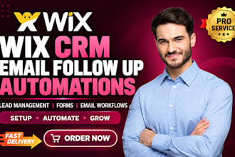 setup wix crm email follow up lead management forms wix email automations