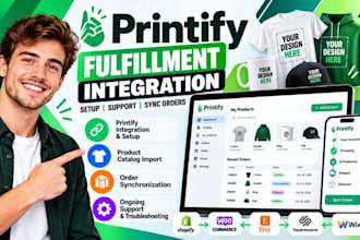 do printify fulfillment integration support product catalog import order sync