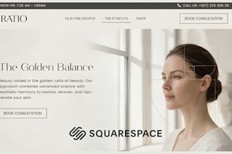 design squarespace cosmetic clinic website aesthetic clinic wellness website