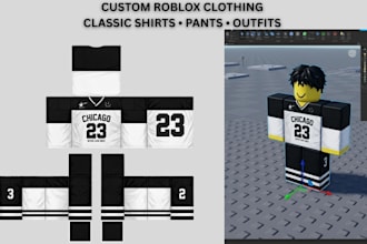 design custom roblox clothing classic shirts pants jerseys and realistic outfits