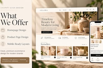 design a modern custom shopify homepage or product page
