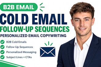 create cold email follow up sequence b2b outreach personalized email copywriting