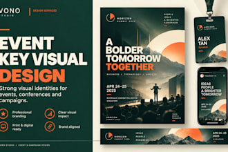 design a professional event key visual and campaign graphics