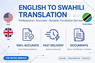 accurately translate english to swahili and swahili to english