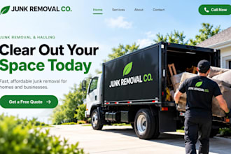 design wix junk removal website junk hauling dumpster rental estate cleanout sit