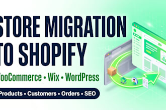 migrate woocommerce to shopify, wix to shopify, wordpress to shopify migration