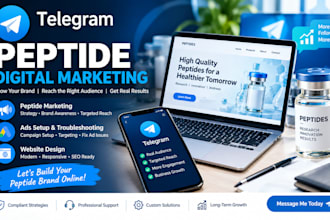 do peptide marketing, setup telegram peptide ads, telegram peptide promotion