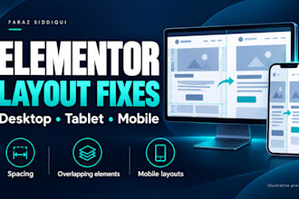 fix elementor layout and responsive issues in wordpress