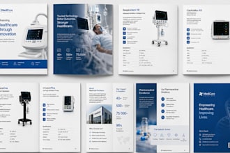 design a professional medical device and pharmaceutical brochure
