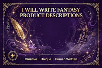 write SEO optimized fantasy and e commerce product descrip
