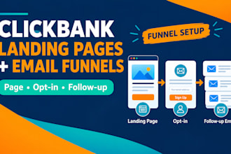 build a clickbank landing page and email follow up funnel