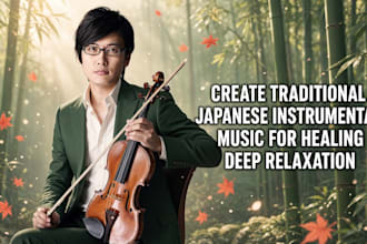 create traditional japanese instrumental music for healing deep relaxation