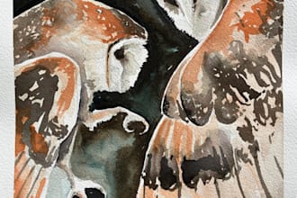 create hand drawn illustrations, offering  original artwork