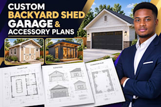 design custom backyard shed garage and accessory plan