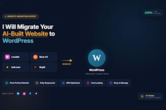 migrate your lovable, bolt new, base44, replit website to wordpress website