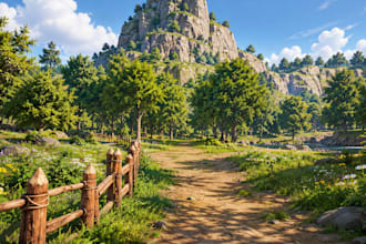 create 3d game environment, unreal engine environment, ue5 environment