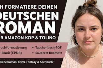 lektoriere, korrigiere und formatiere deinen deutschen roman für amazon KDP