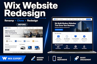 revamp wix website redesign, redesign wix developer and clone wix website design