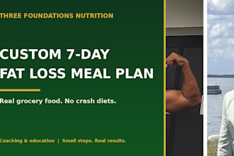 create a sustainable fat loss meal plan with real grocery food