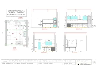 create kitchen or bathroom floor plans, elevations and cabinet drawings