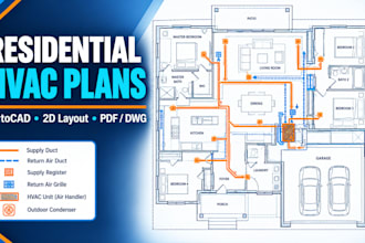 draft autocad hvac plans and residential permit drawings from floor plans