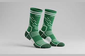 create realistic 3d socks design, 3d footwear modeling, and product rendering