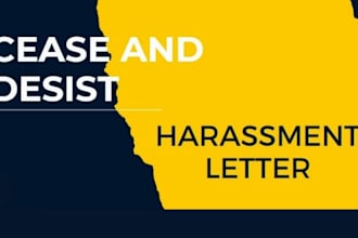 draft a professional legal cease and desist letter or demand letter