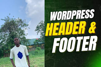 design or customize wordpress header and footer